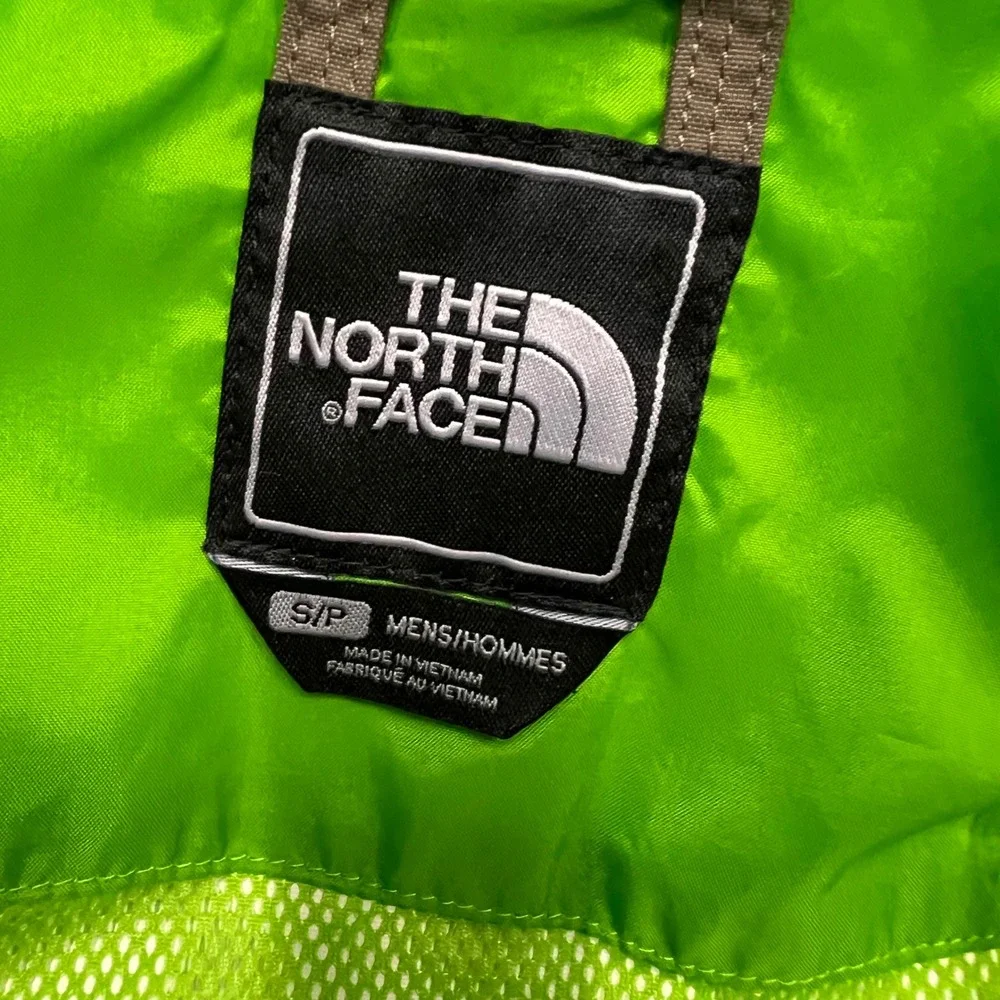 The North Face HyVent Ski Jacket Mens Brown Hooded Shell Small Waterproof Zip